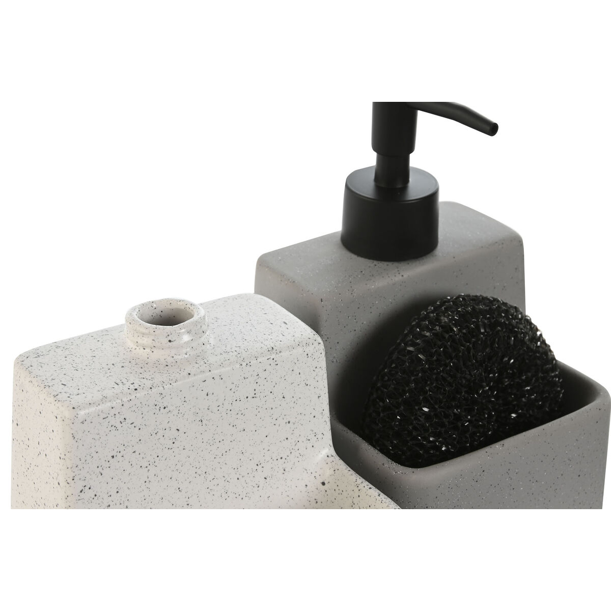 Tvålfat Home ESPRIT Vit Grå ABS Dolomite (2 antal) - 3