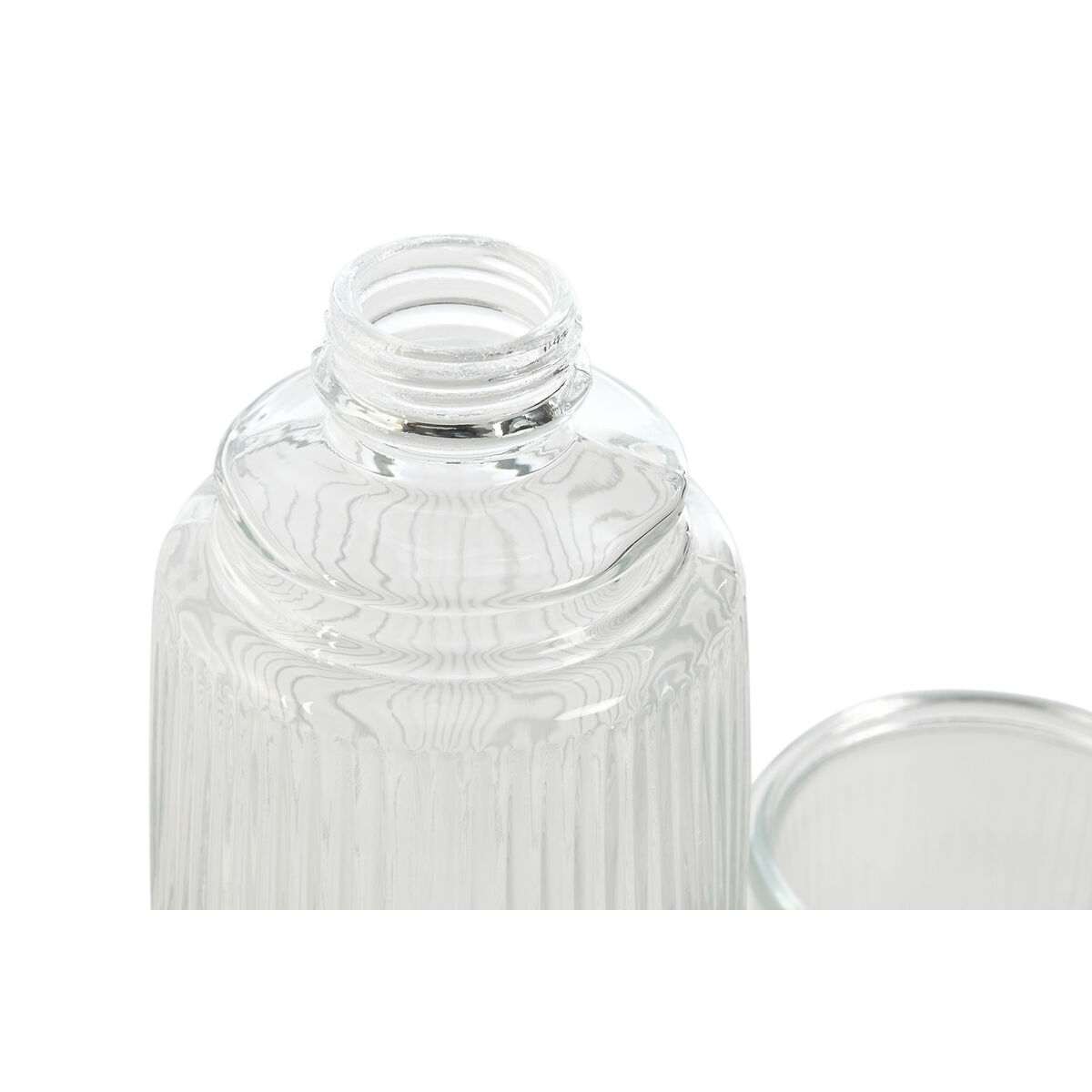Vattenflaska Home ESPRIT Transparent Glas 240 ml 1 L - 4