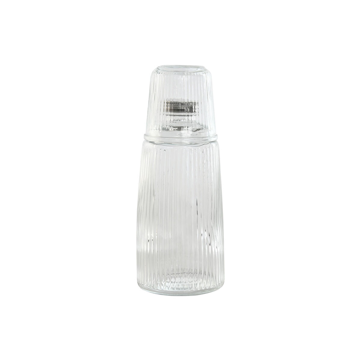 Vattenflaska Home ESPRIT Transparent Glas 240 ml 1 L
