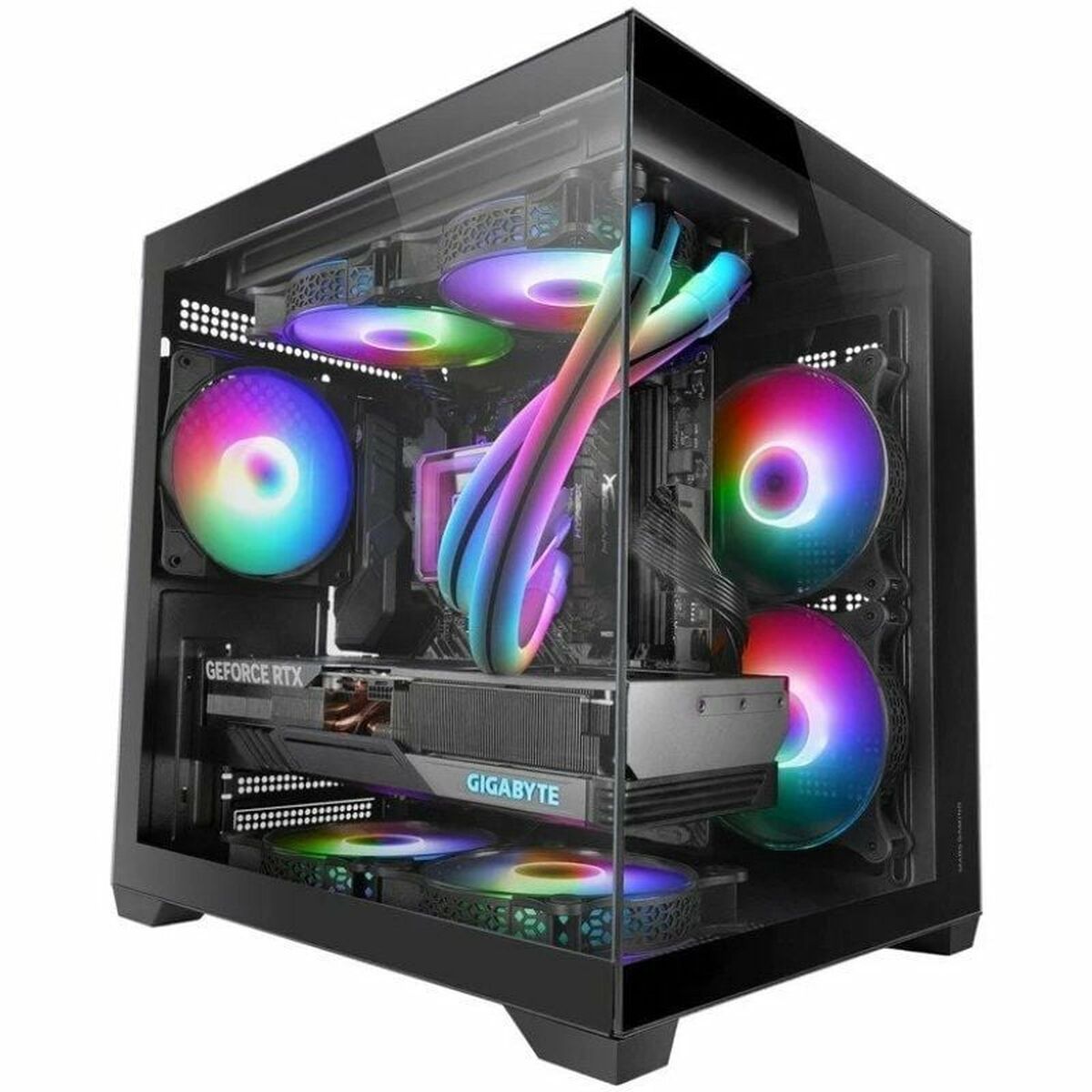 Minitorn Micro ATX / ITX Mars Gaming MCVIEW2 Svart