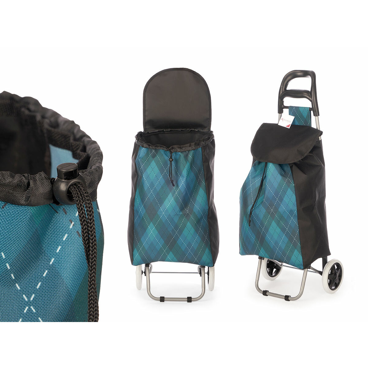 Kundvagn Kinvara Grön 33 L 35,5 x 28 x 94 cm Romb (6 antal) - 3