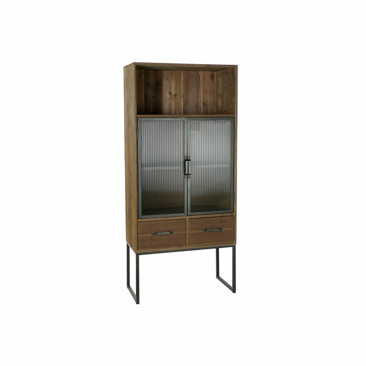 Skåp DKD Home Decor Svart Trä Metall Glas (70 x 34.5 x 160 cm) - 3