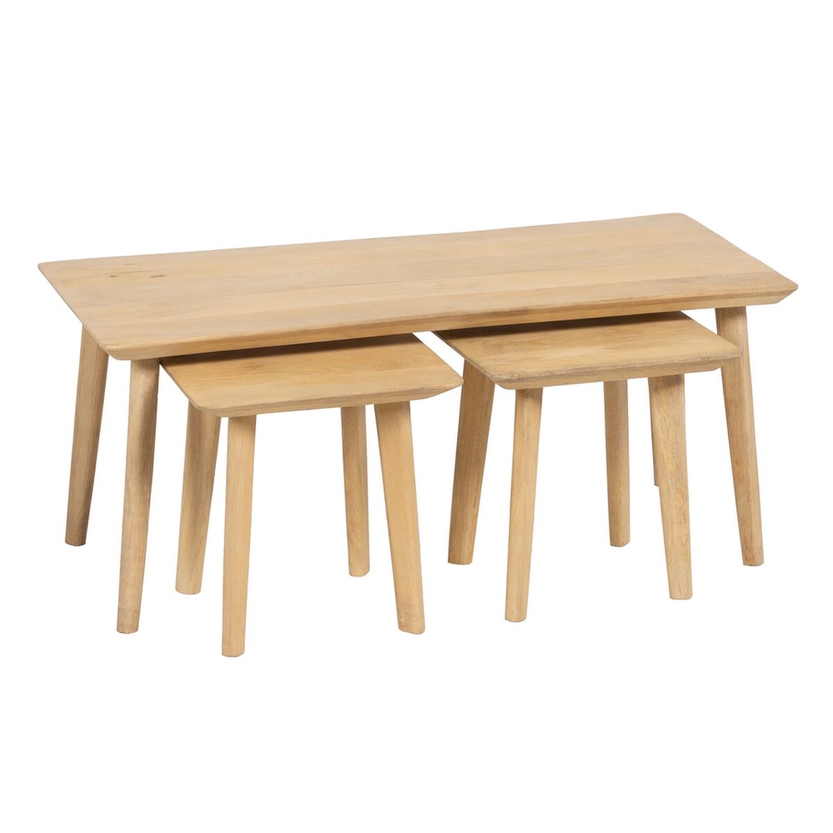 3-bordsset Naturell 110 x 50 x 45 cm