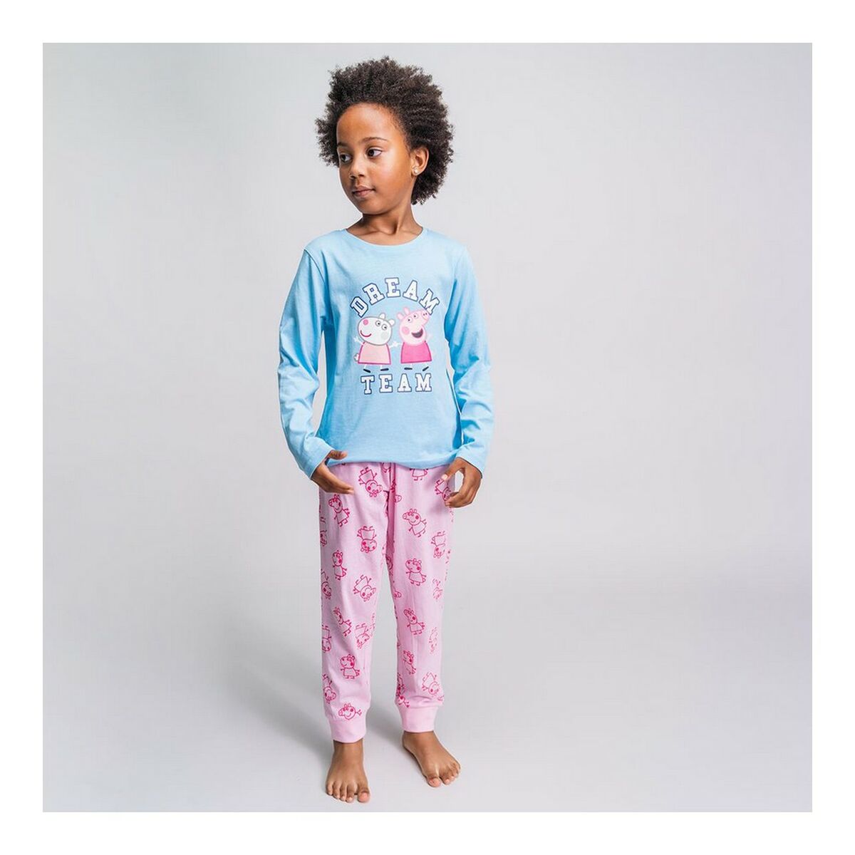 Pyjamas Barn Peppa Pig Ljusblå - 4