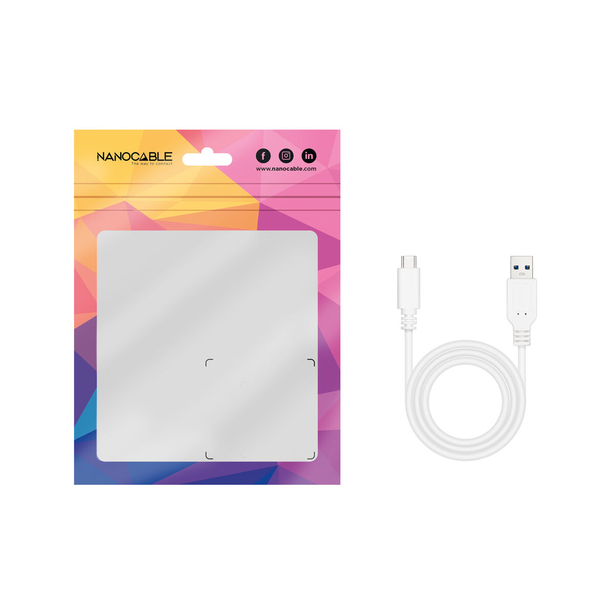 USB-C-kabel NANOCABLE 10.01.4001-L150-W Vit 1,5 m - 5