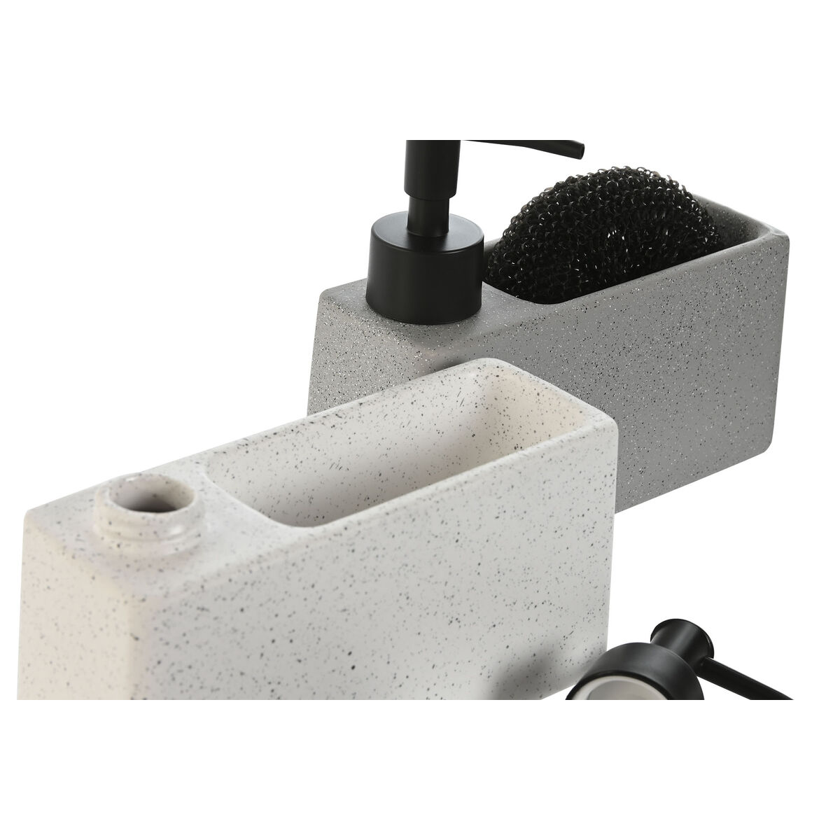 Tvålfat Home ESPRIT Vit Grå ABS Dolomite (2 antal) - 3