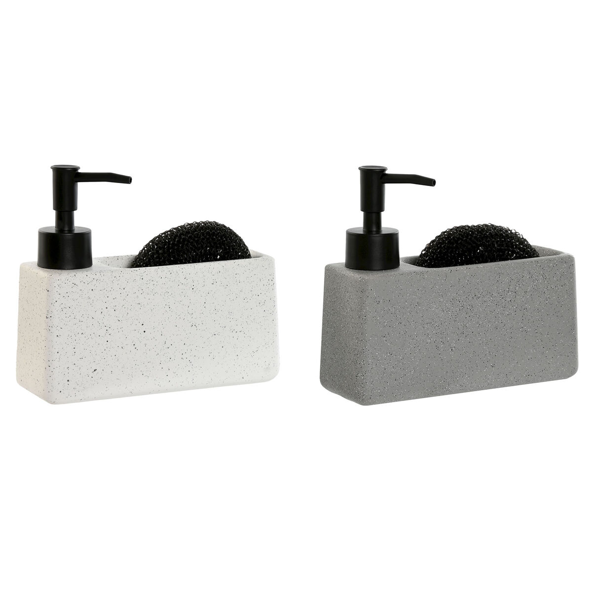 Tvålfat Home ESPRIT Vit Grå ABS Dolomite (2 antal)
