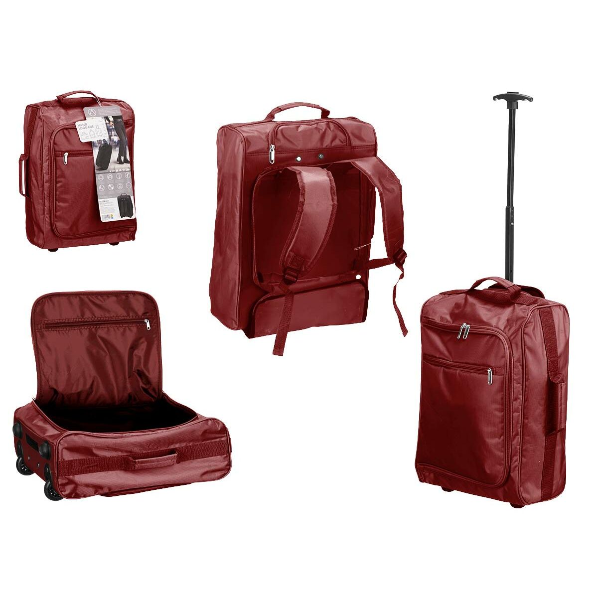 Verktygsryggsäck Svart Rödbrun Polyester Metall Plast 31,5 l 35 x 18 x 51 cm (6 antal) - 3
