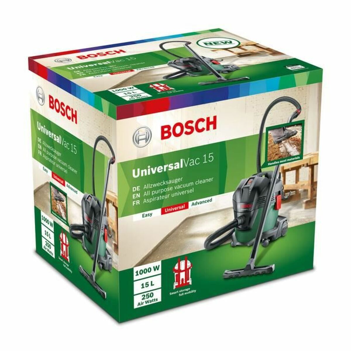 Våt- och torrdammsugare BOSCH Universalvac 15 1000 W 26 kPa 15 L 65 L - 5