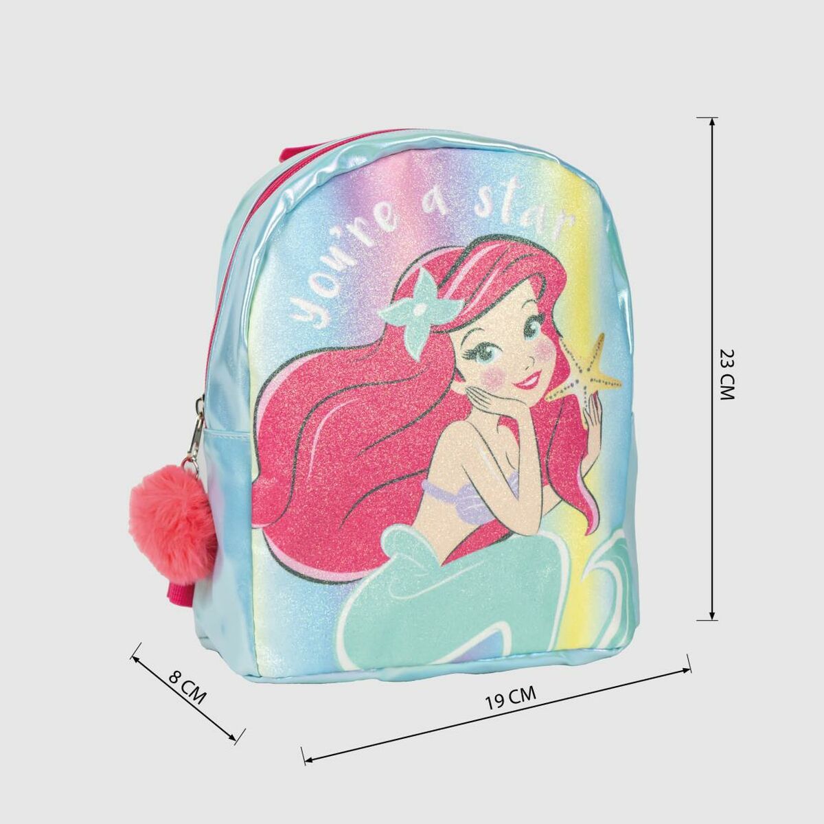 Ryggsäck Casual Disney Princess Blå 19 x 23 x 8 cm - 5
