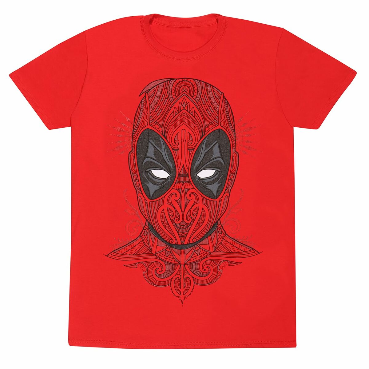 T-shirt med kortärm Deadpool Tattoo Style Röd Unisex