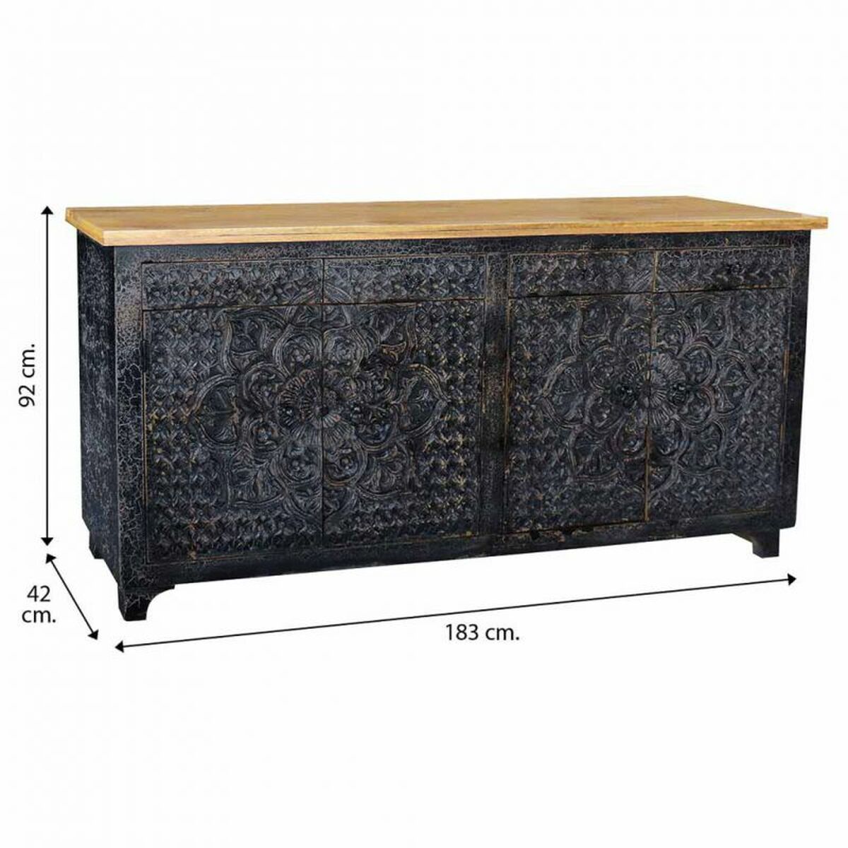 Skänk Alexandra House Living Mangoträ 42 x 92 x 183 cm - 7