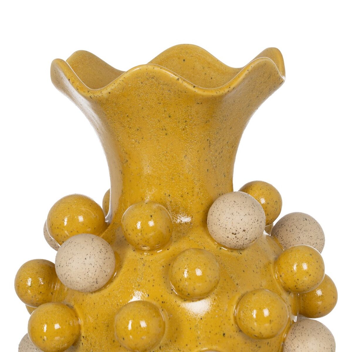 Vas Gul Vit Keramik 28,3 x 28,3 x 39,7 cm - 4