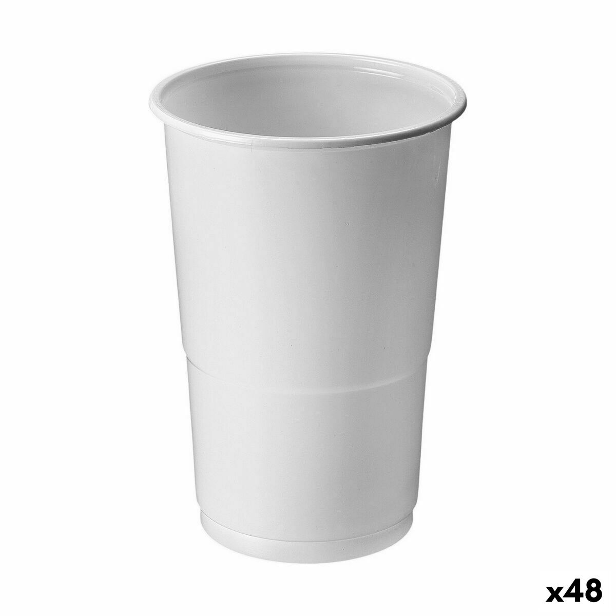 Set med återanvändbara glas Algon Vit 25 Delar 250 ml (48 antal) - 3