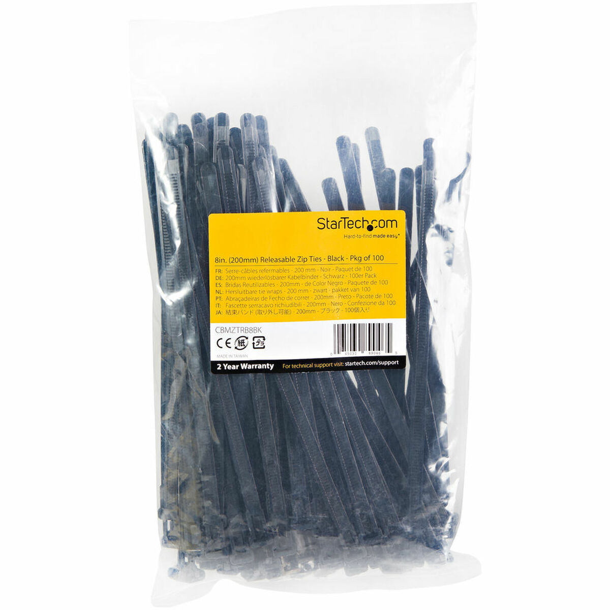 Kabelflänsar Startech CBMZTRB8BK           Svart