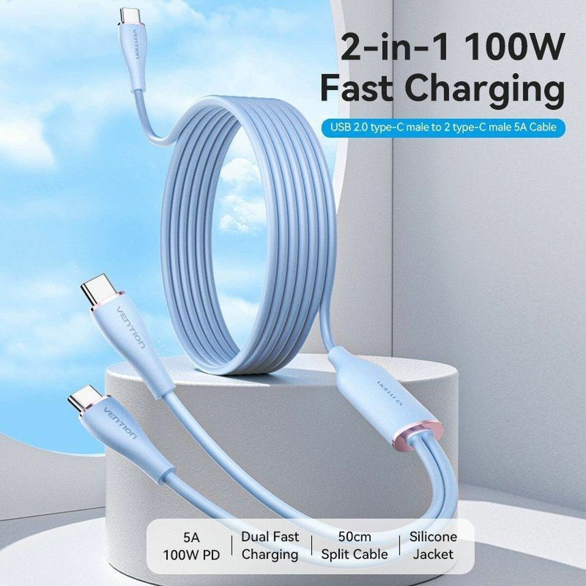 USB-C-kabel Vention CTMSG 1,5 m - 2