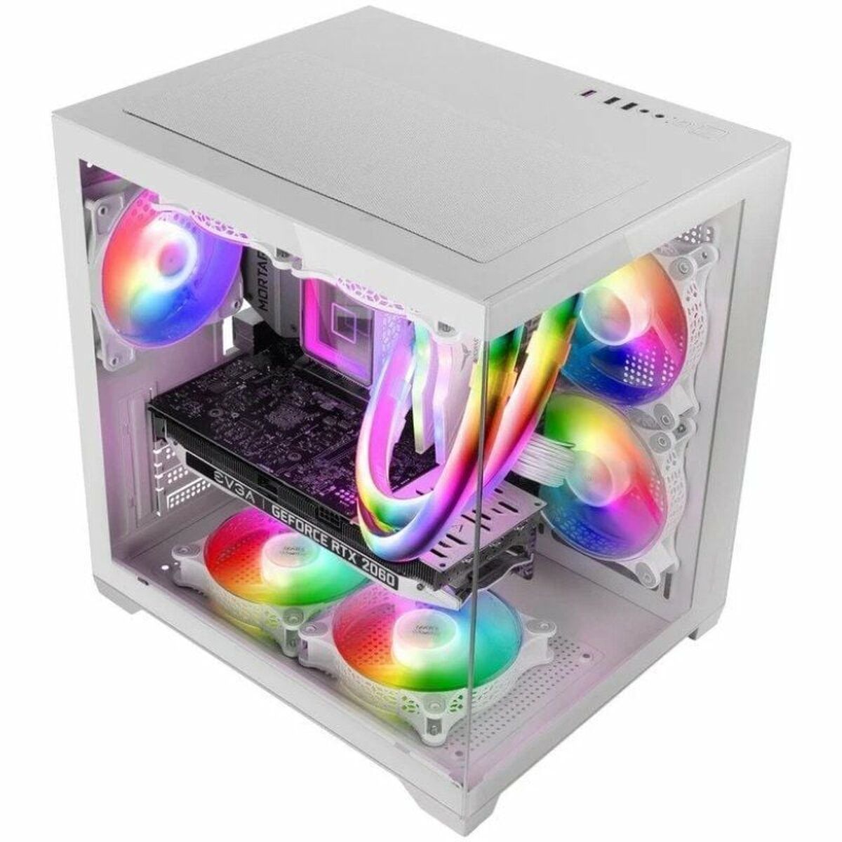 Minitorn Micro ATX / ITX Mars Gaming MCVIEW2W Vit - 2