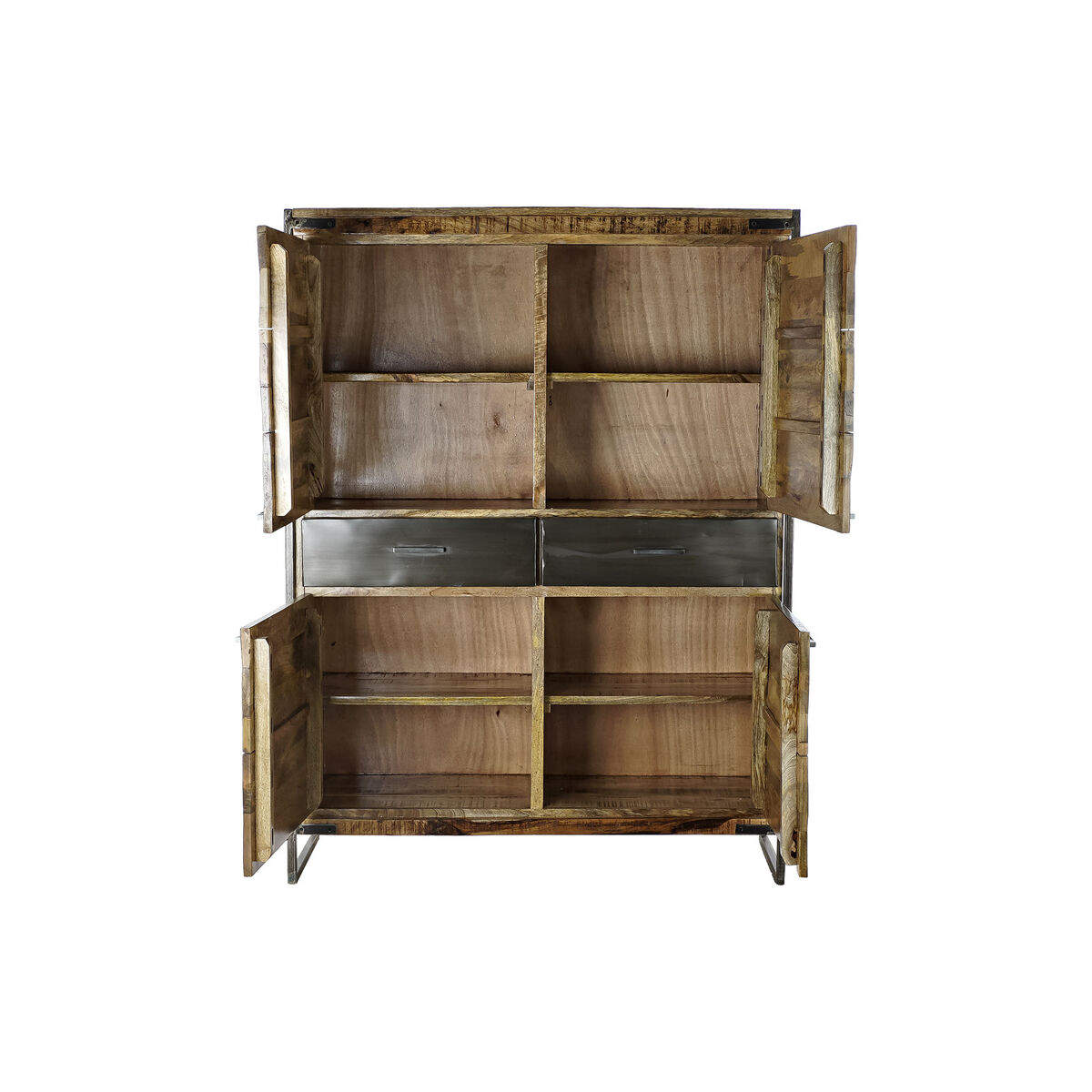 Skåp DKD Home Decor 8424001857029 120 x 41 x 161 cm Naturell Svart Stål Mangoträ - 7