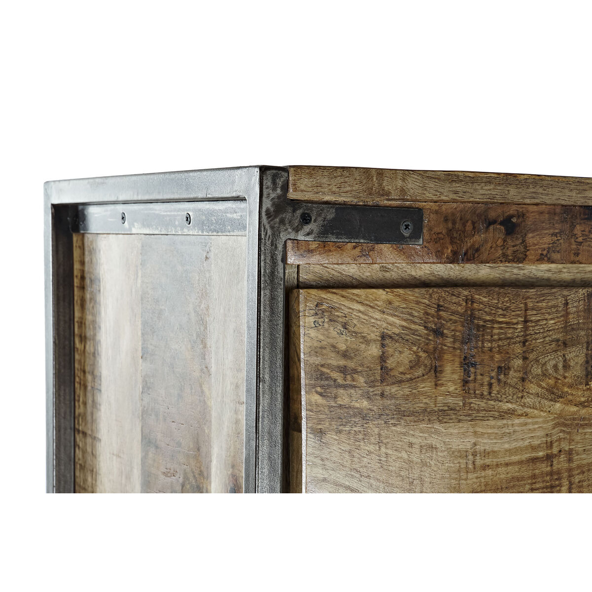 Skåp DKD Home Decor 8424001857029 120 x 41 x 161 cm Naturell Svart Stål Mangoträ - 6