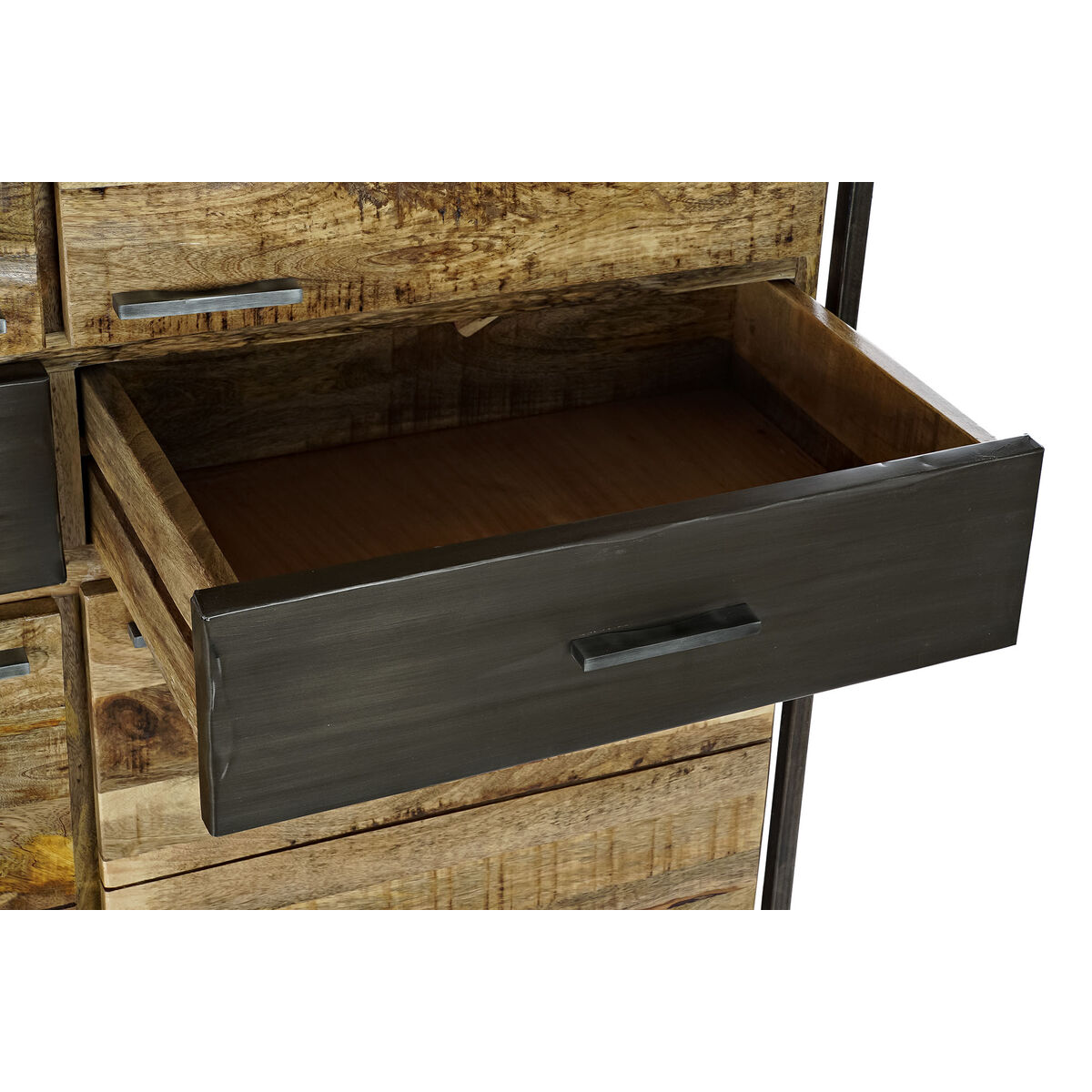 Skåp DKD Home Decor 8424001857029 120 x 41 x 161 cm Naturell Svart Stål Mangoträ - 10