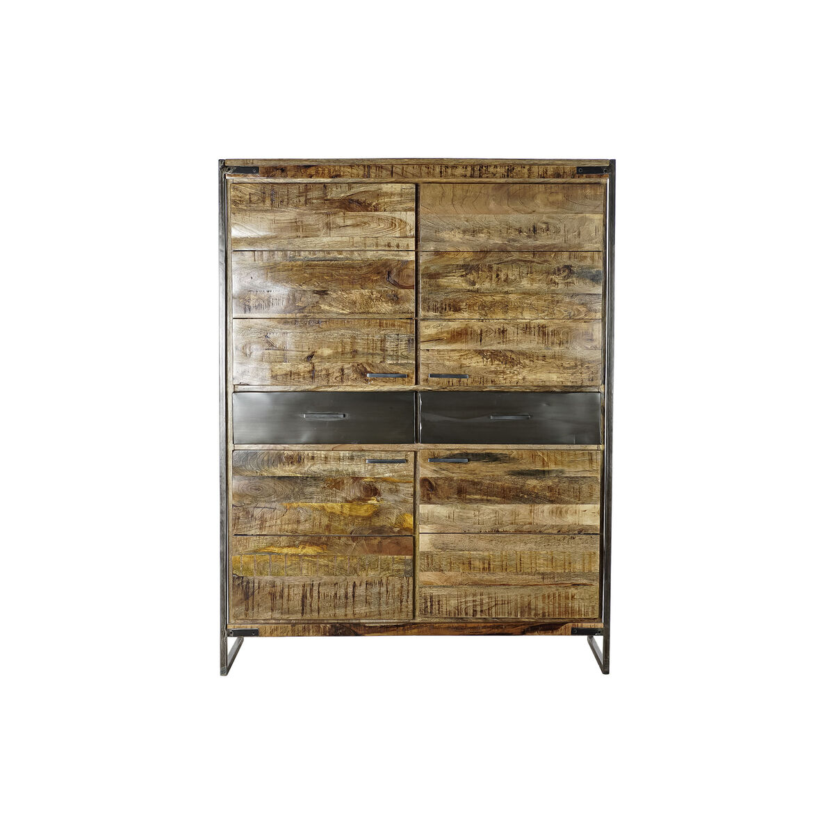 Skåp DKD Home Decor 8424001857029 120 x 41 x 161 cm Naturell Svart Stål Mangoträ - 11