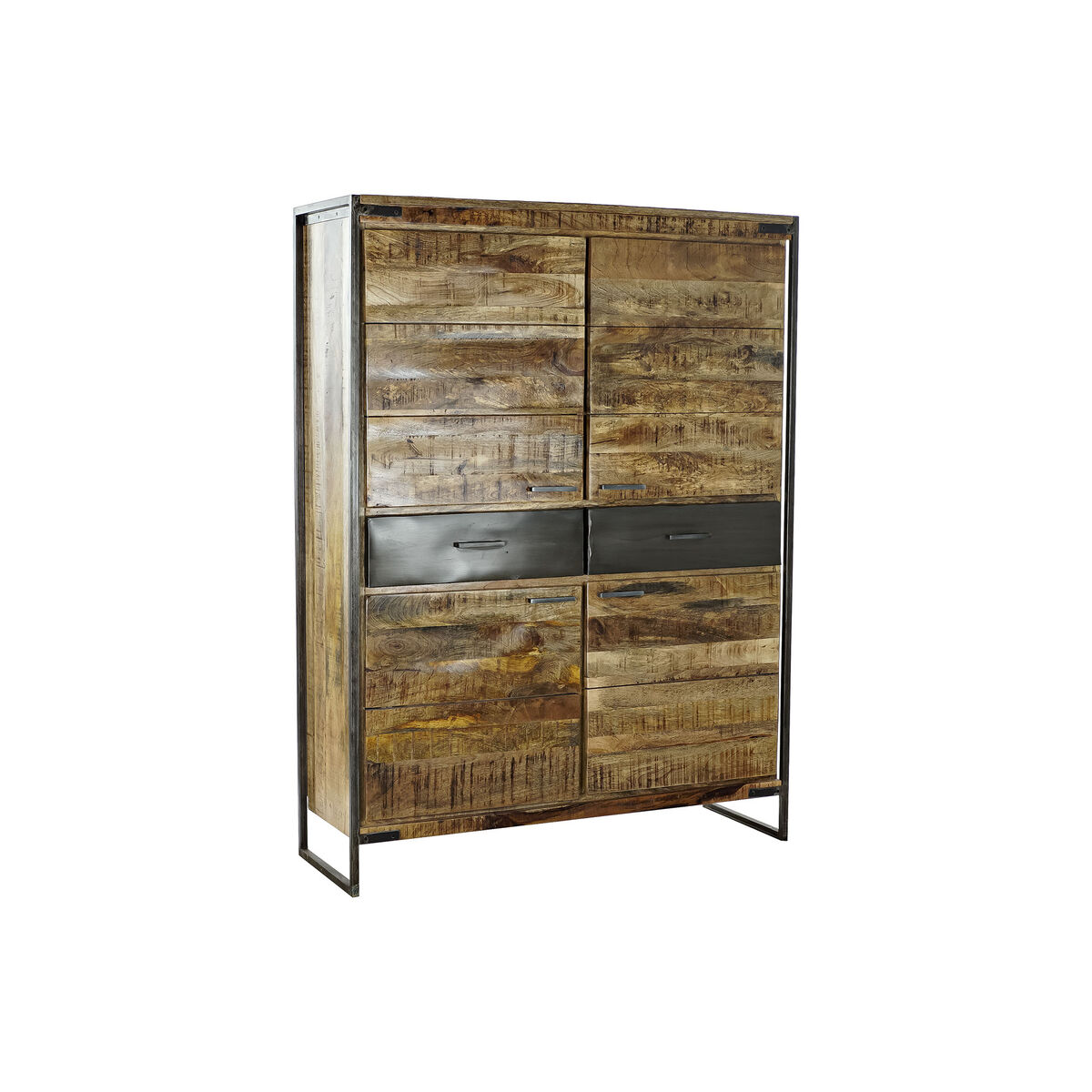 Skåp DKD Home Decor 8424001857029 120 x 41 x 161 cm Naturell Svart Stål Mangoträ - 5