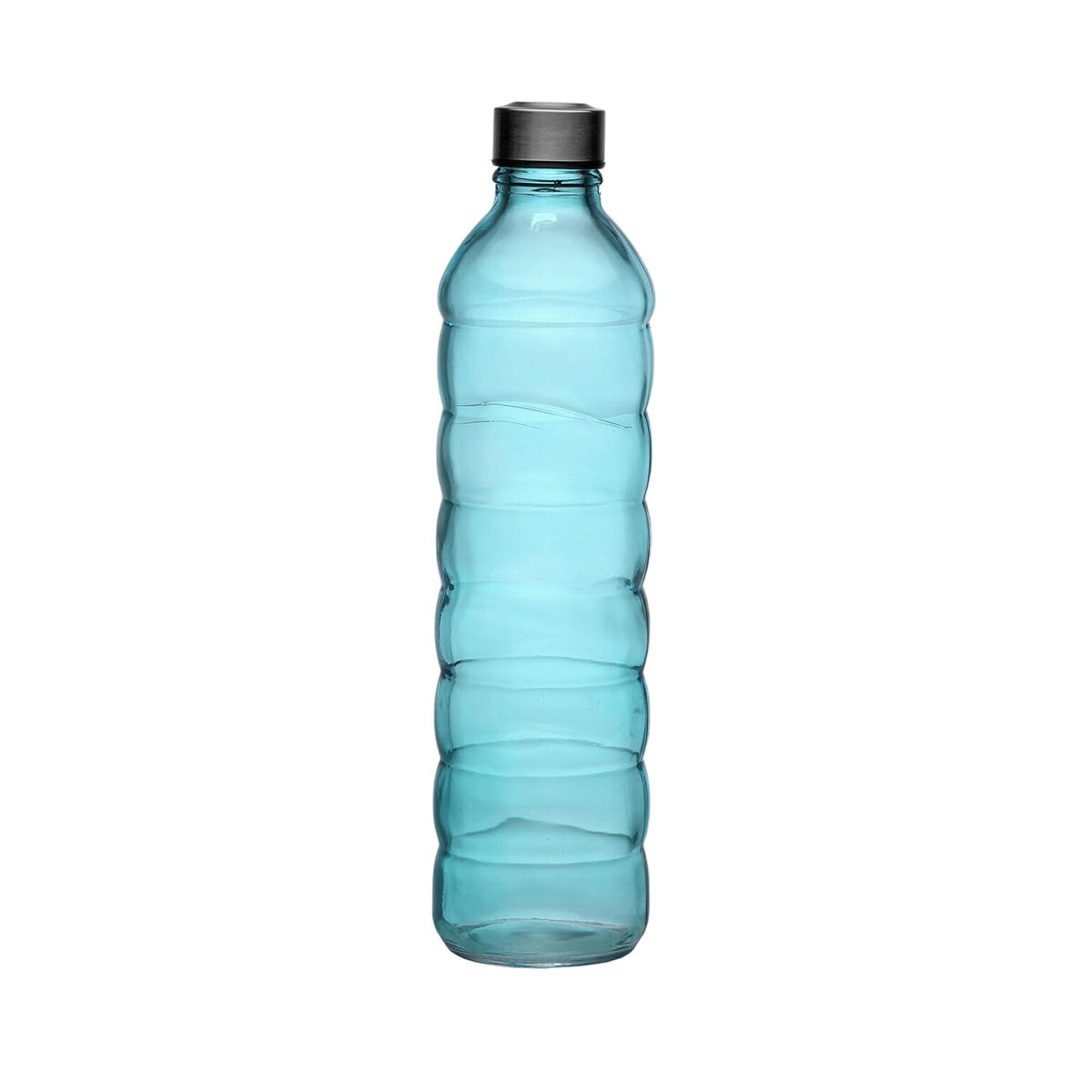 Flaska Versa 1,22 L Blå Glas Aluminium 8,5 x 33,2 x 8,5 cm - 2