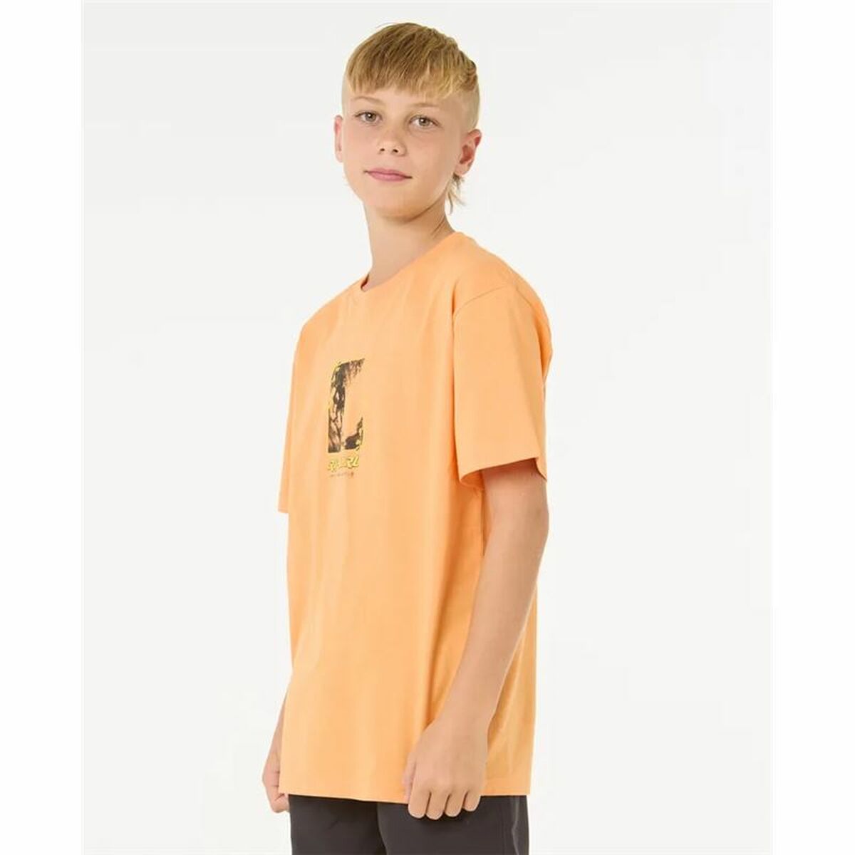 Barn T-shirt med kortärm Rip Curl Raw Energy Frame Tee Orange - 3