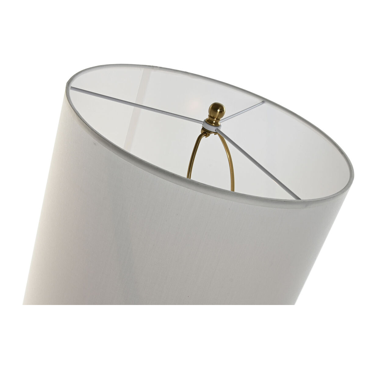 Bordslampa Home ESPRIT Vit Gyllene Järn 50 W 220 V 35 x 35 x 78 cm - 4