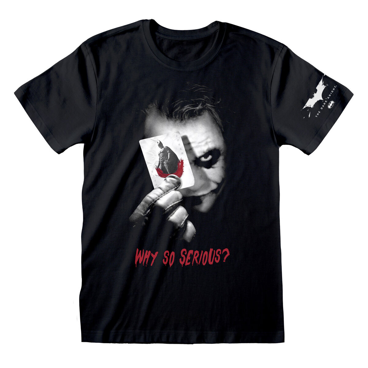 T-shirt med kortärm Unisex Batman Why So Serious Svart