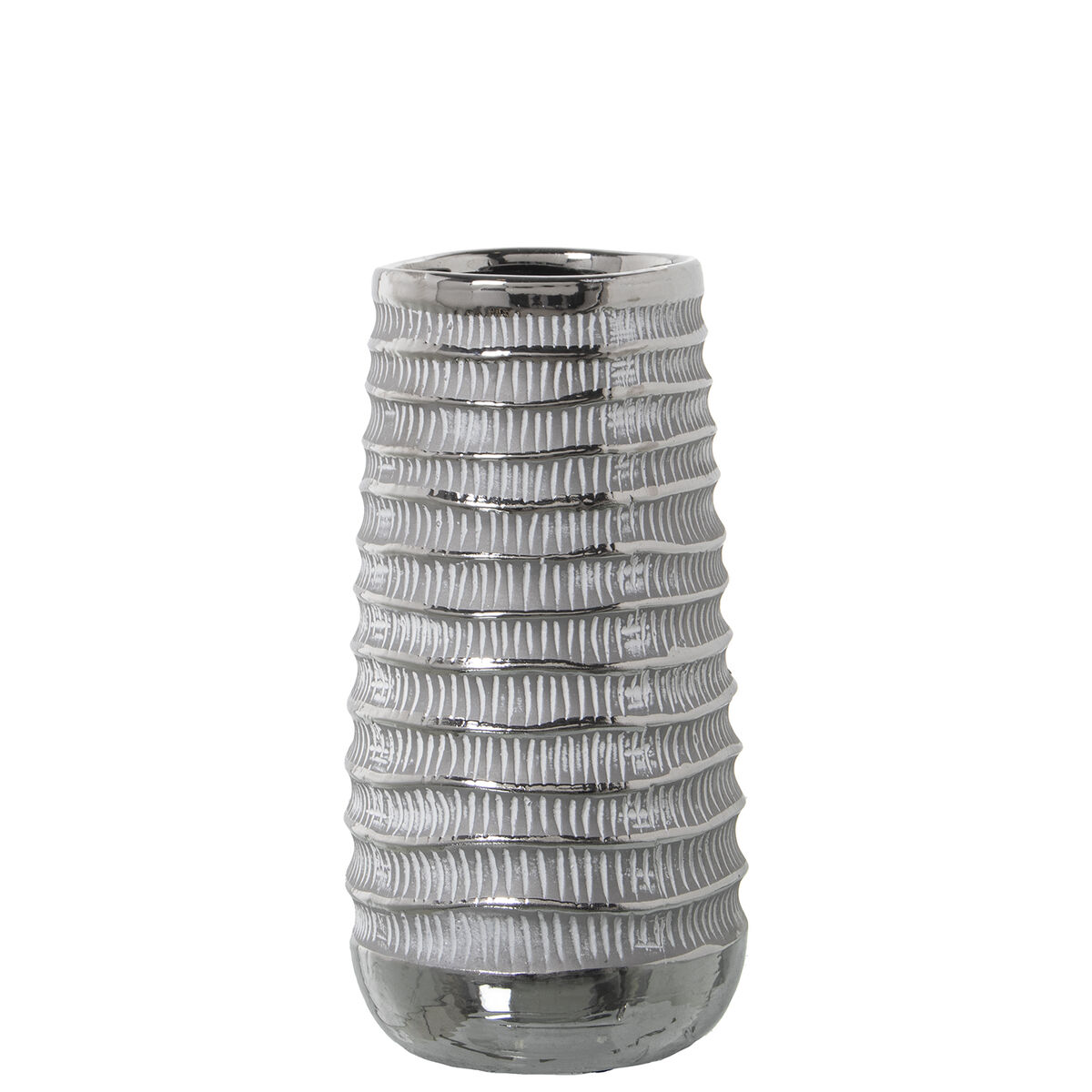 Vas Alexandra House Living Vit Silvrig Keramik 13 x 25 cm