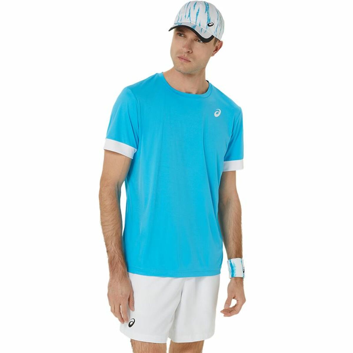 Sporttröja med ärmar Asics Court Ss Top Himmelsblå Tennis