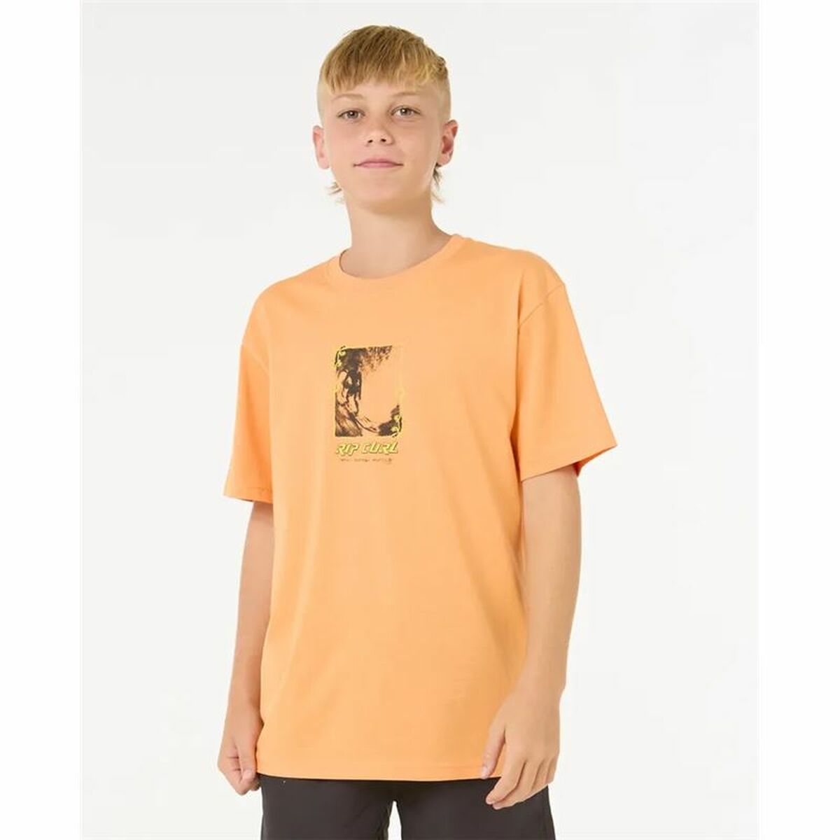 Barn T-shirt med kortärm Rip Curl Raw Energy Frame Tee Orange - 2