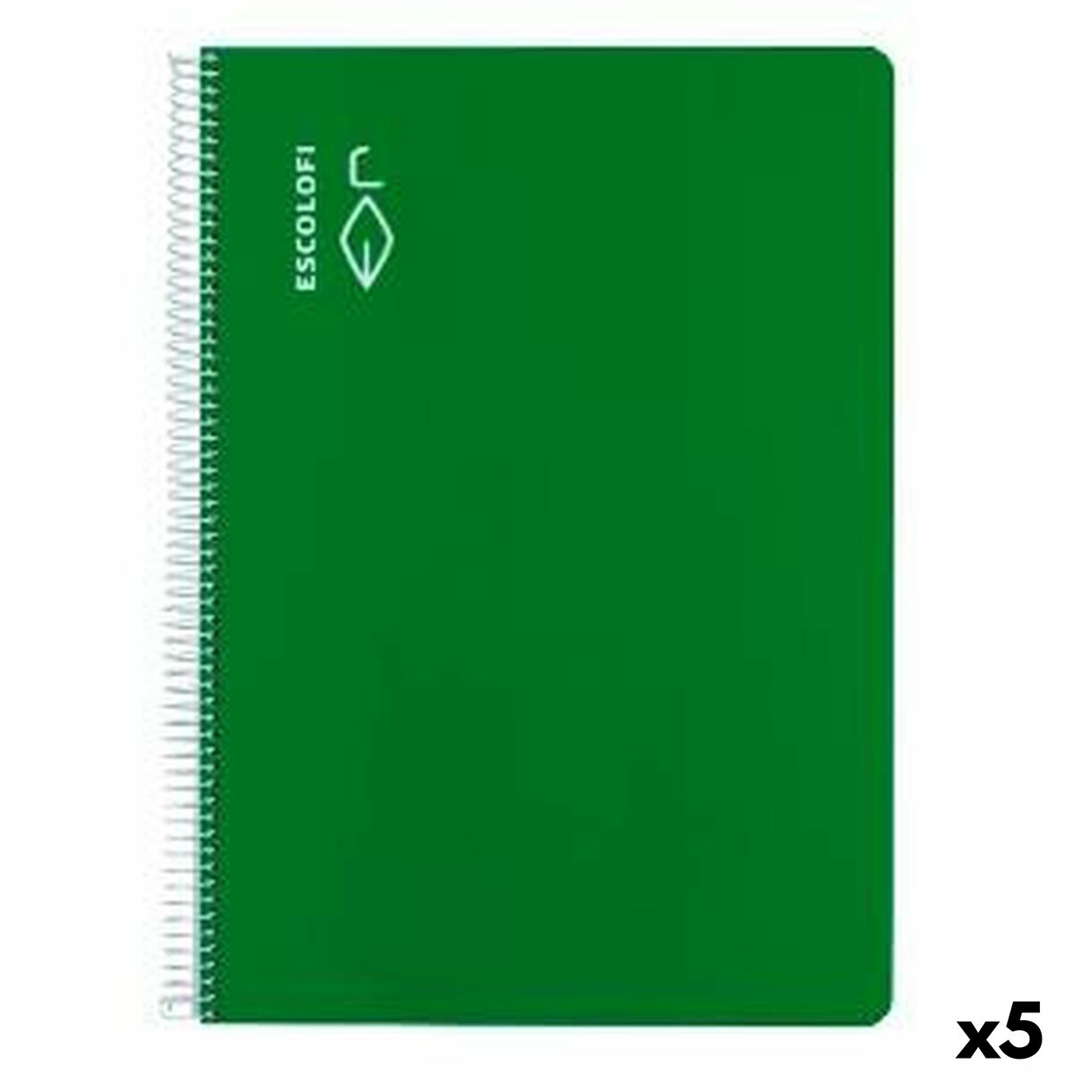 Anteckningsbok ESCOLOFI Grön A4 Din A4 40 Blad (5 antal) - 3