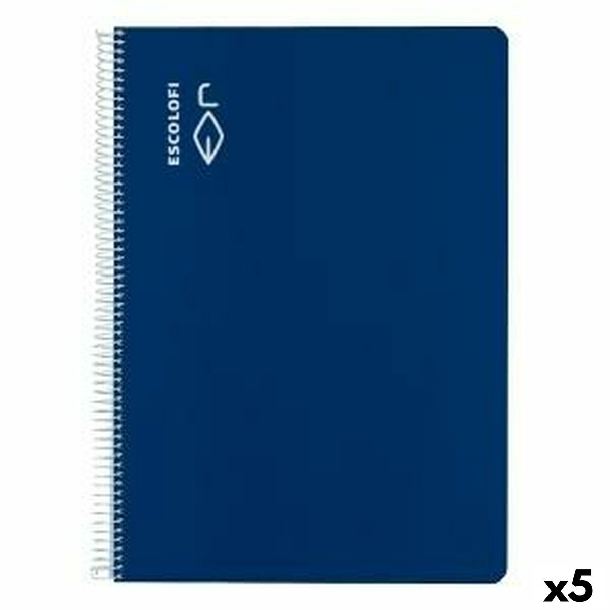 Anteckningsbok ESCOLOFI Blå A4 Din A4 40 Blad (5 antal)