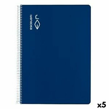 Anteckningsbok ESCOLOFI Blå A4 Din A4 40 Blad (5 antal)
