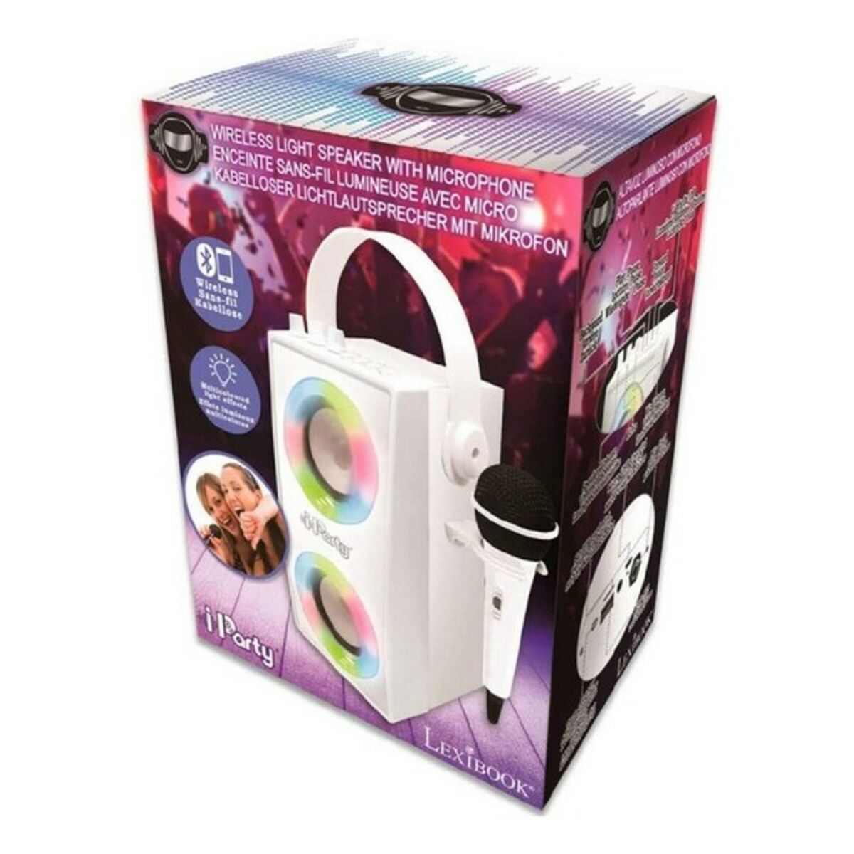 Bärbar Bluetooh Högtalare med Mikrofon iParty Lexibook BTP180Z Vit Bluetooth - 5