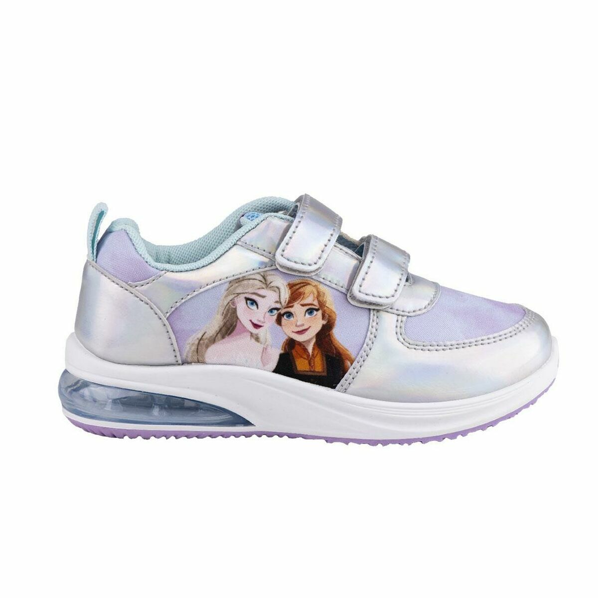 Sportskor med LED Frozen Velcro Silvrig