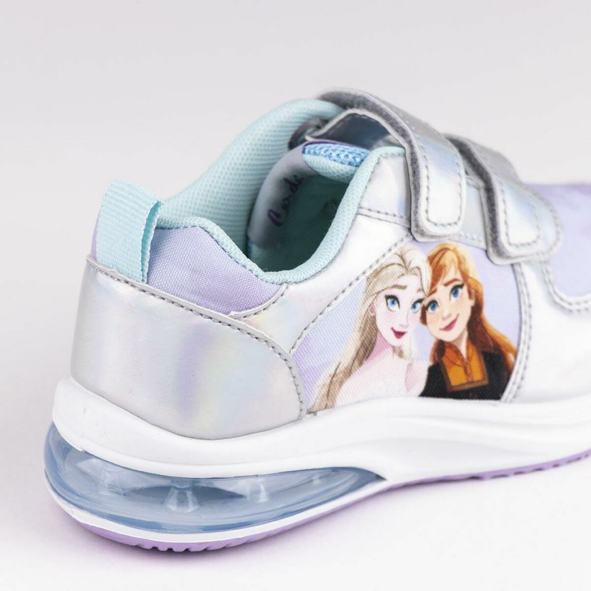 Sportskor med LED Frozen Velcro Silvrig - 12