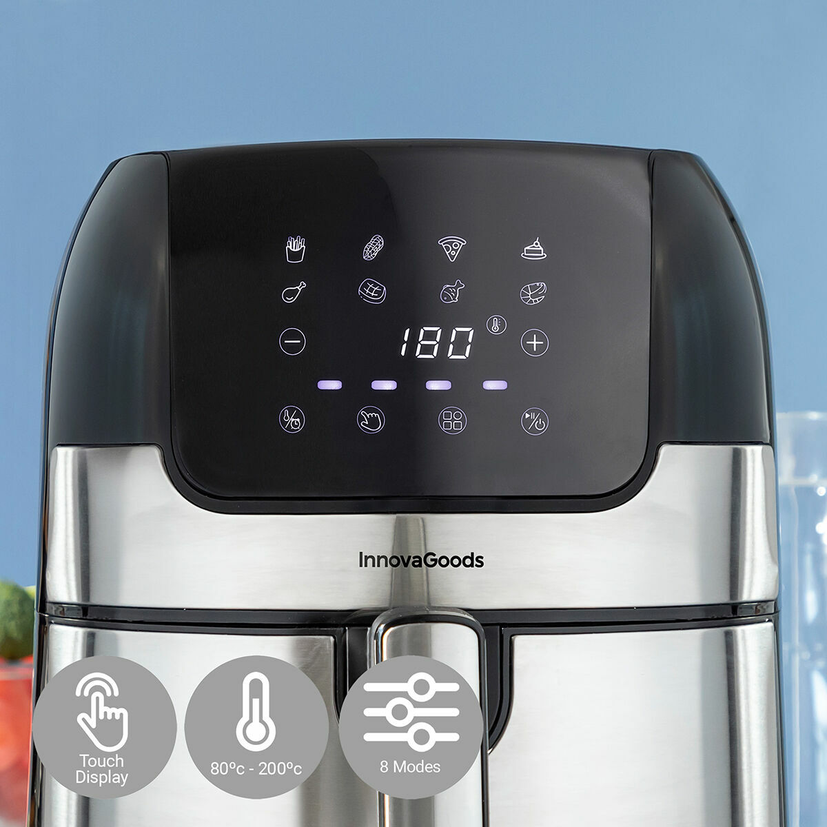Luftfritös InnovaGoods Svart 1400 W 3,5 L Rostfritt stål (Renoverade A) - 5