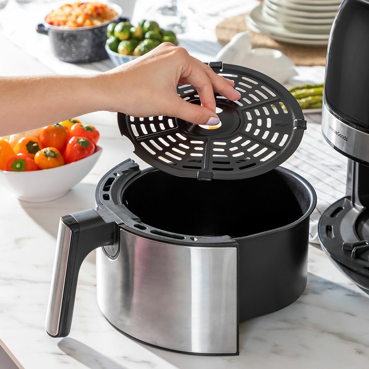 Luftfritös InnovaGoods Svart 1400 W 3,5 L Rostfritt stål (Renoverade A) - 7