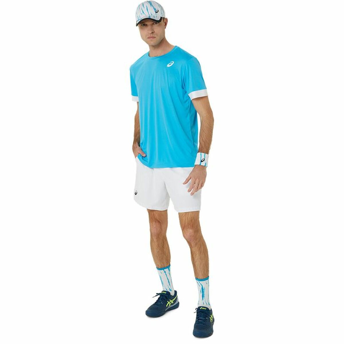 Sporttröja med ärmar Asics Court Ss Top Himmelsblå Tennis - 4