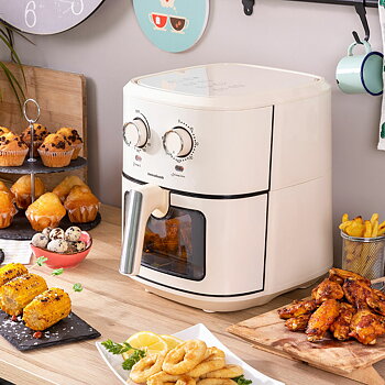 Luftfritös InnovaGoods Kräm 1700 W 6,5 L Rostfritt stål (Renoverade A)