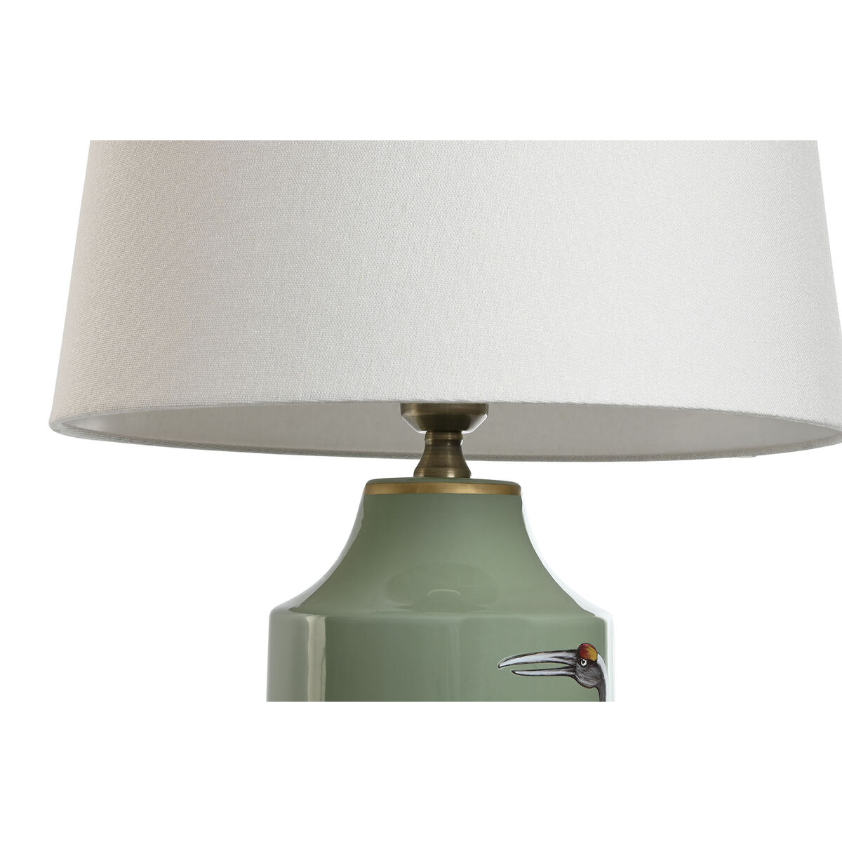 Bordslampa Home ESPRIT Vit Svart Grön Gyllene Keramik 50 W 220 V 40 x 40 x 67 cm - 2