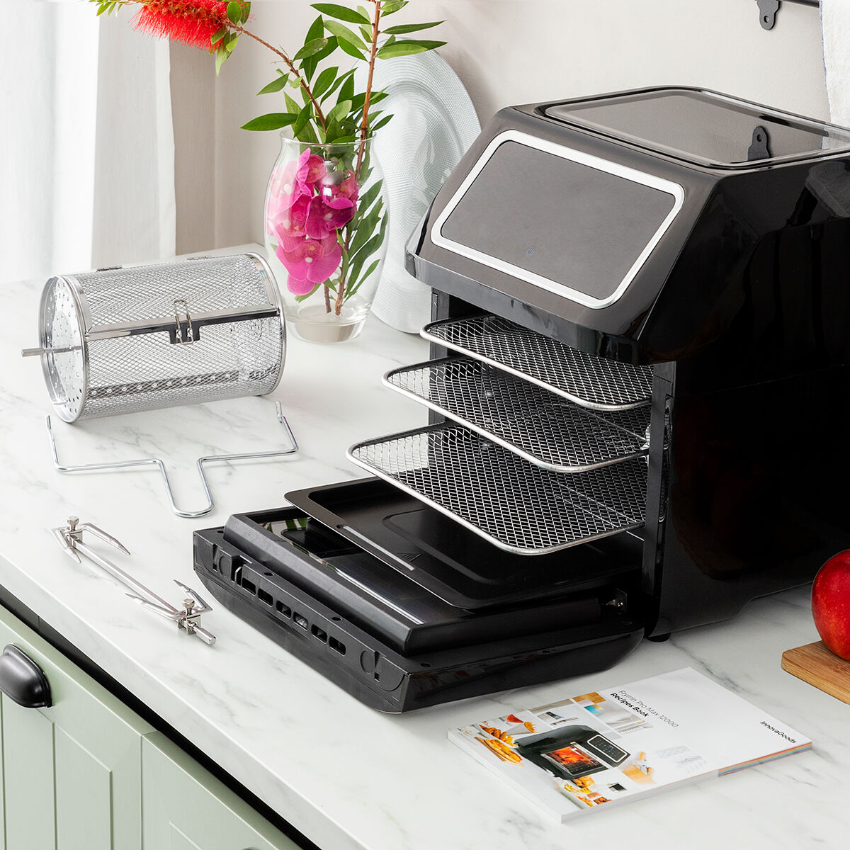 Luftfritös InnovaGoods Svart 1800 W 12 L Rostfritt stål (Renoverade A) - 4