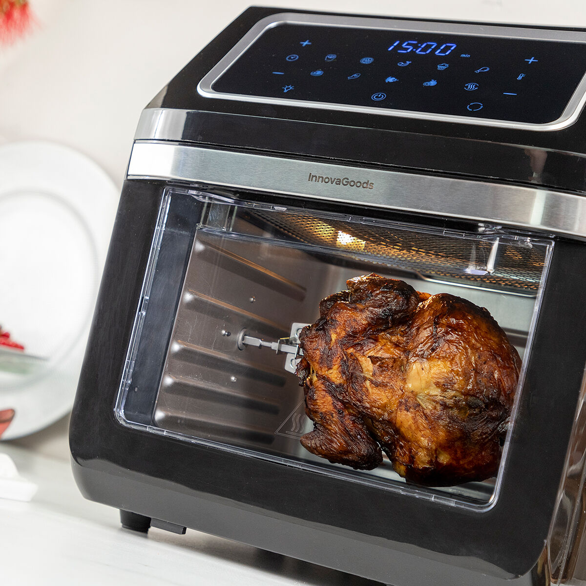 Luftfritös InnovaGoods Svart 1800 W 12 L Rostfritt stål (Renoverade A) - 5