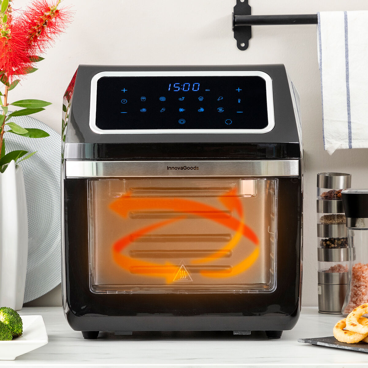 Luftfritös InnovaGoods Svart 1800 W 12 L Rostfritt stål (Renoverade A) - 2