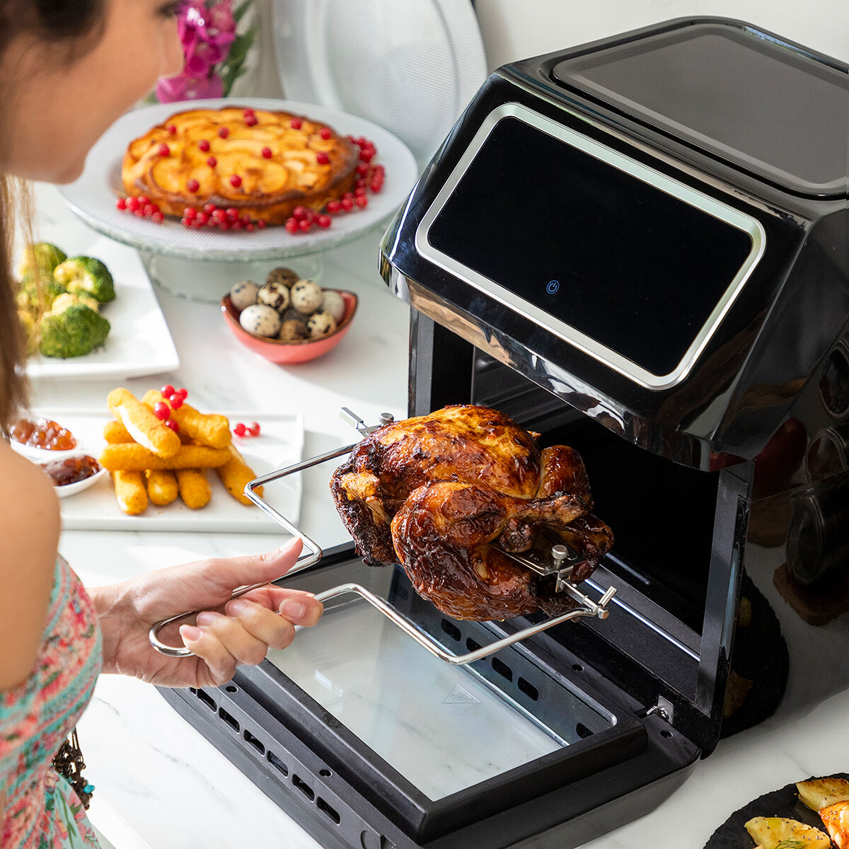 Luftfritös InnovaGoods Svart 1800 W 12 L Rostfritt stål (Renoverade A) - 6
