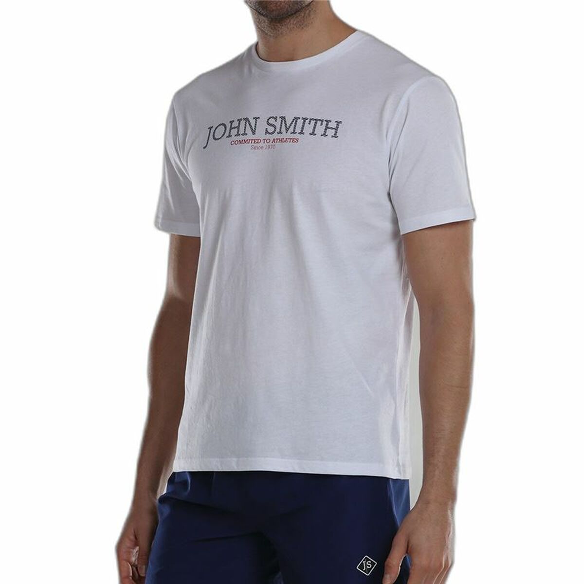 T-shirt med kortärm Herr John Smith Efebo Vit - 4