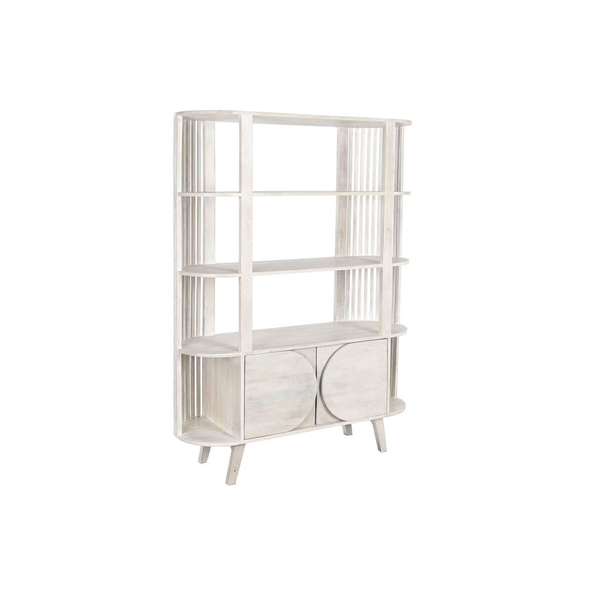 Bokhylla DKD Home Decor Vit Mangoträ 116 x 40 x 160 cm (1) - 5